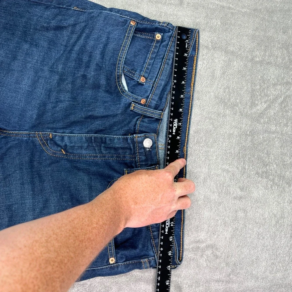 Levi's 505 Regular Fit Jeans Mens 34x34 Fits 34x36‎ Dark Wash Straight Leg Denim